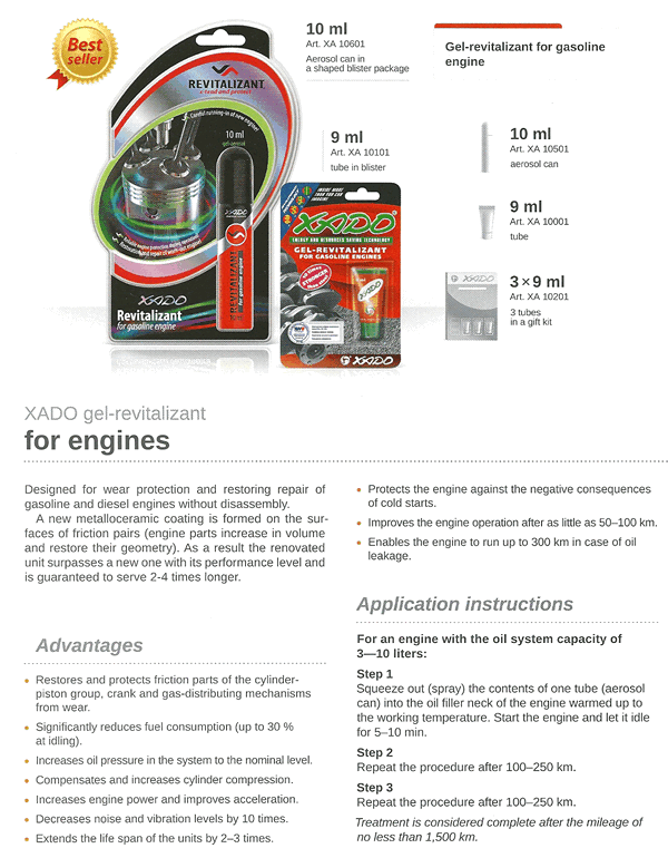 xado uk engine oil additive treatment revitalizants